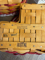 Longaberger Heart to Heart Stand & Little Love Sweetheart Baskets