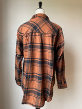 GAP Women's Cassie Plaid Relaxed Fit Flannel Shirt (L)