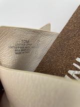 Gianni Bini Women's Leather Cork Cream Sandals (10)