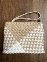 Neoprene Woven Handbag and Wristlet Set