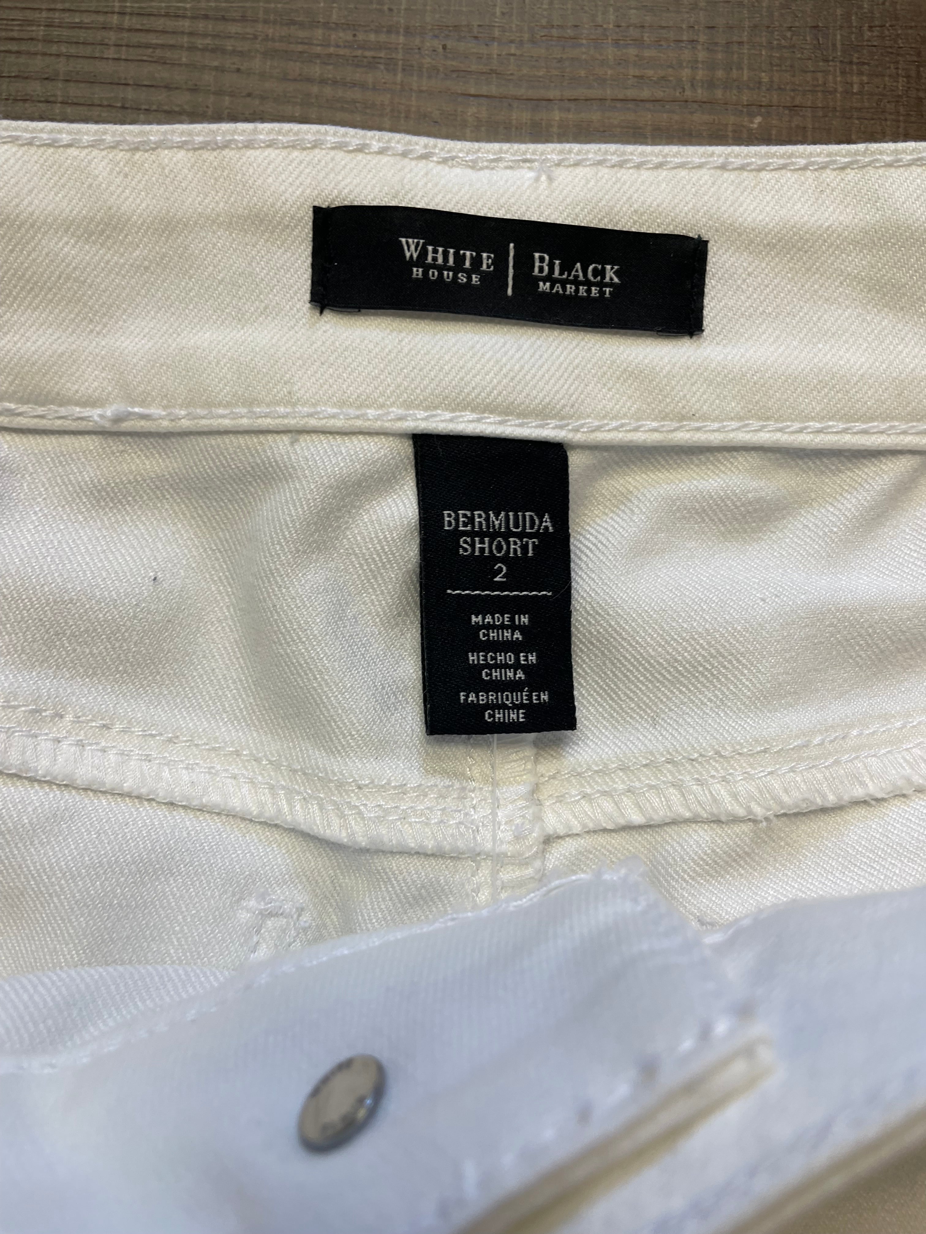 White House Black Market White Bermuda Jean Short (2)