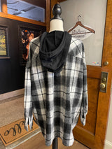 Chic Soul Plaid Hooded Flannel Top (3X)
