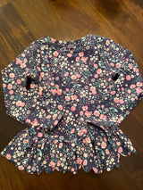 Ruffle Butts Floral Long Sleeved Swim Top (4T)