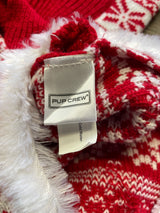 Pup Crew Holiday Hooded Dog Sweater (M)