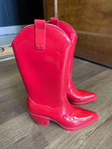 Beach by Matisse Annie Red Women's Western Rain Boots (9) - BinxBerry Consignment