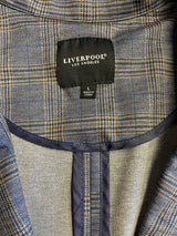 Liverpool Los Angeles Women's Blue Plaid Blazer (L)