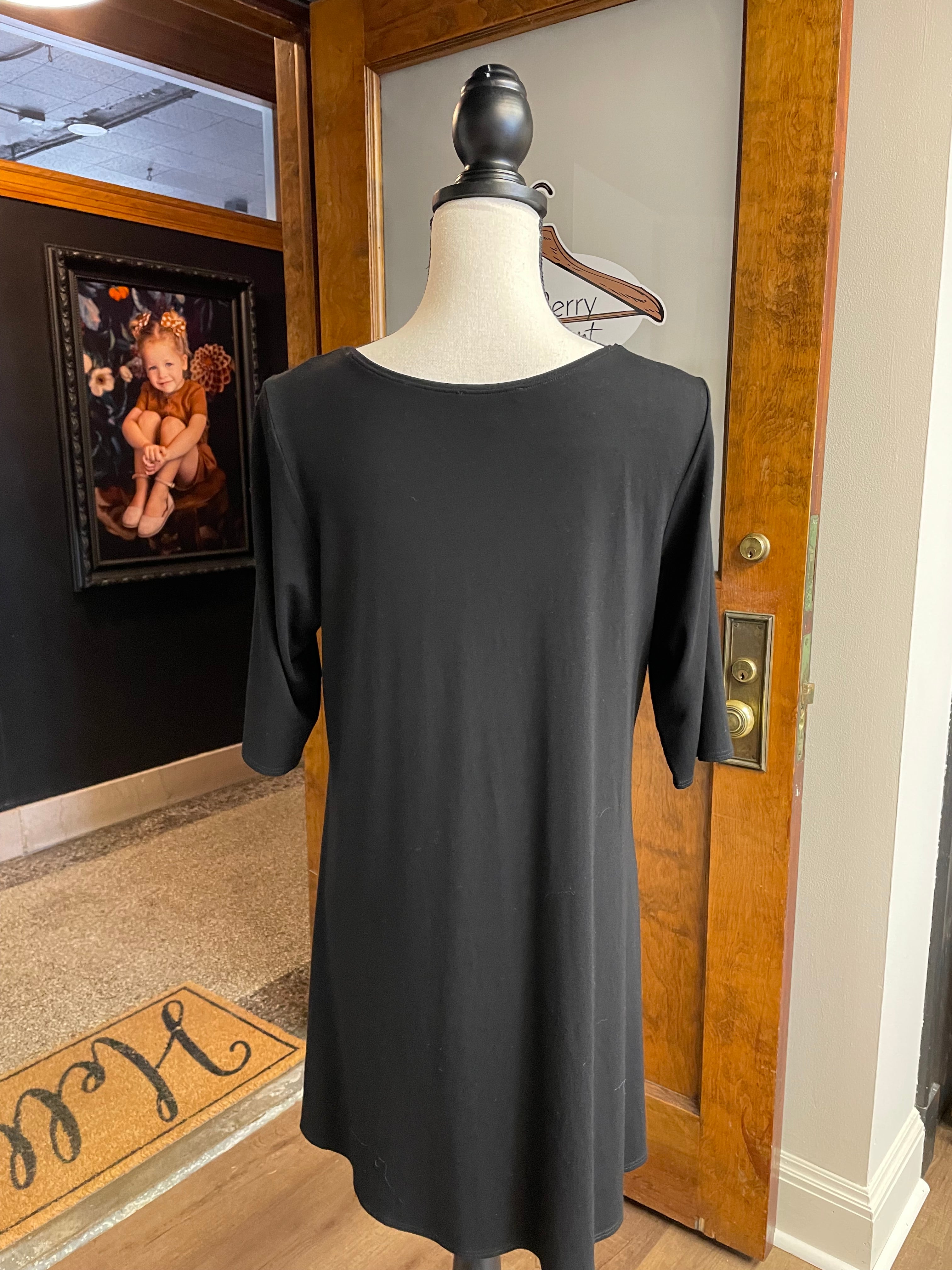 Eileen Fisher Black Shirt Dress (L)