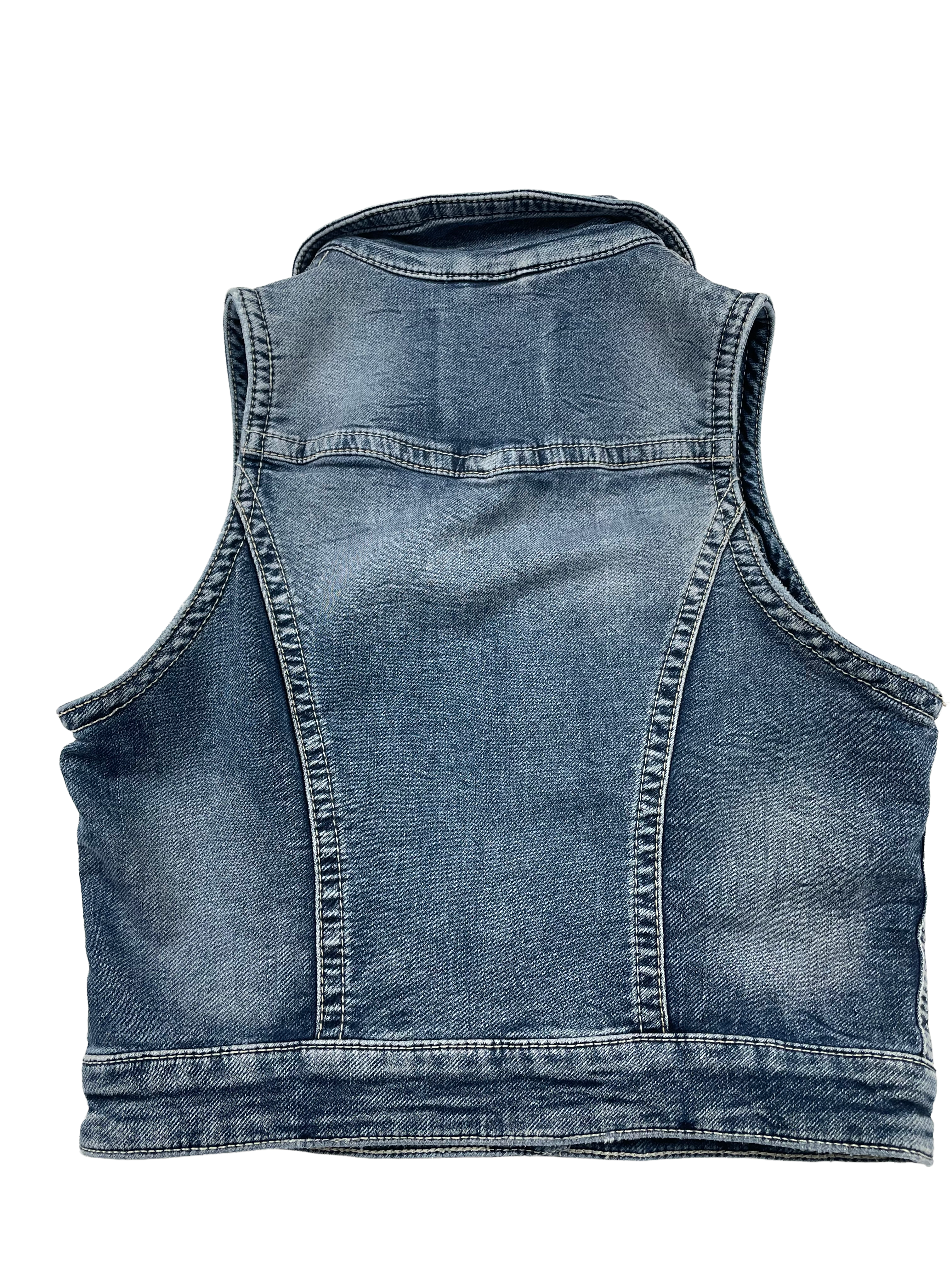 Silver Women's Cropped Jean Vest (S) - BinxBerry Consignment