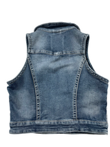 Silver Women's Cropped Jean Vest (S) - BinxBerry Consignment