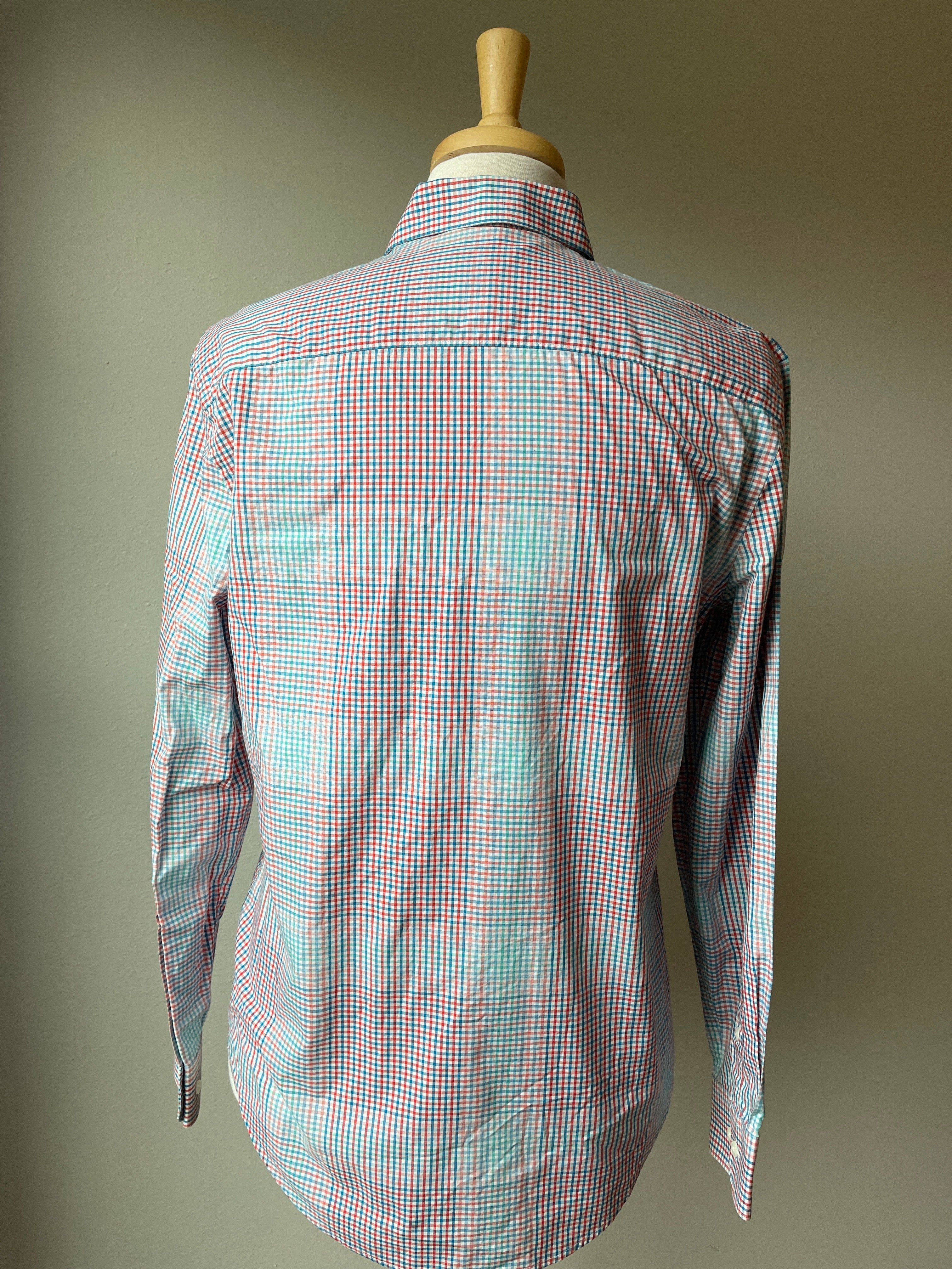 Perry Ellis Red & Blue Checkered Button Down (M)