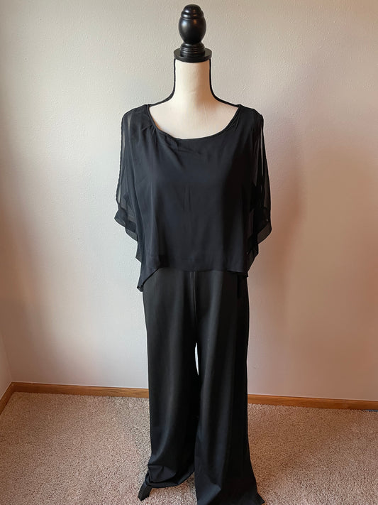 Women's Jumpsuit with Sheer Coverup (XL)