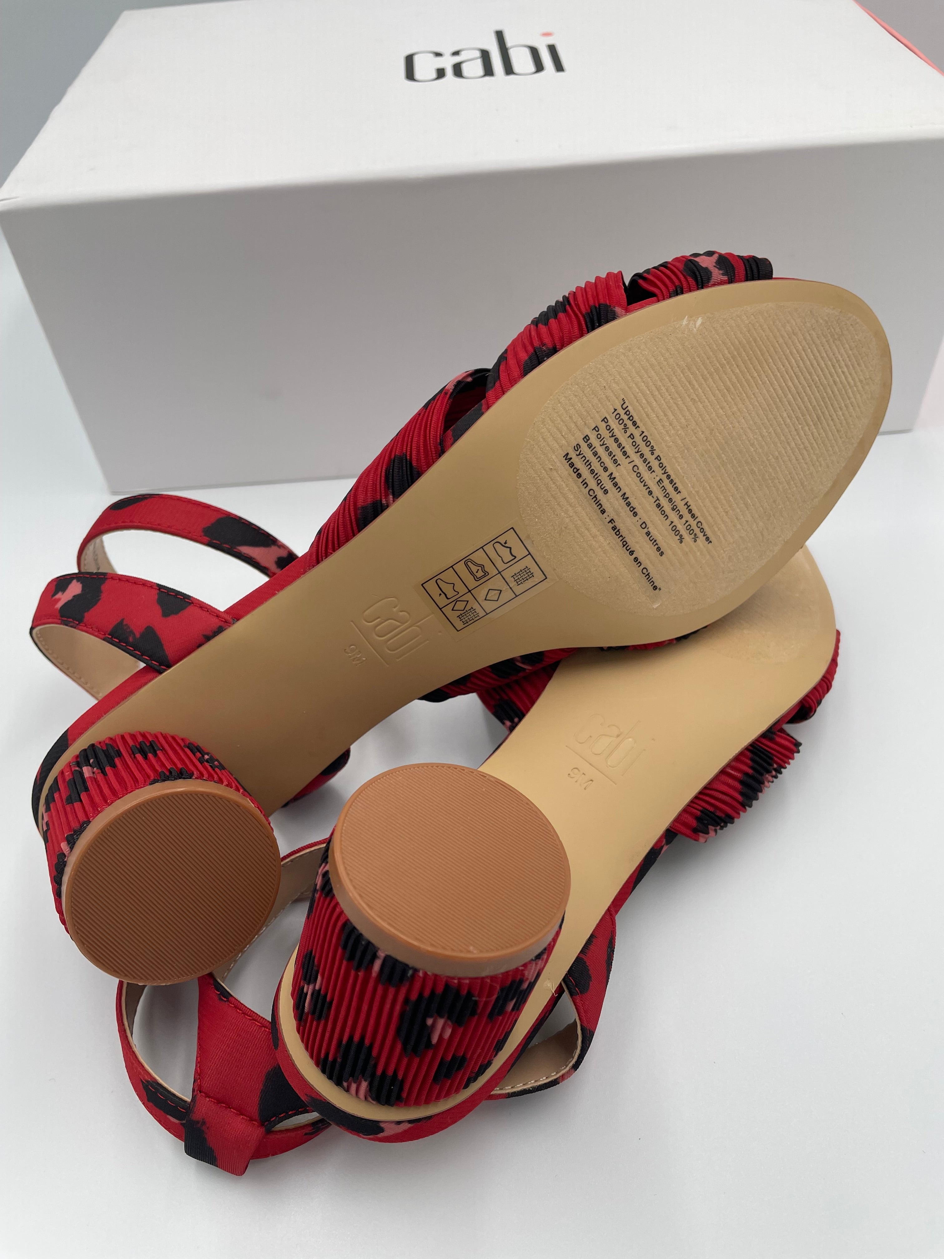 Cabi Siren Red Leopard Print Heels (9M)
