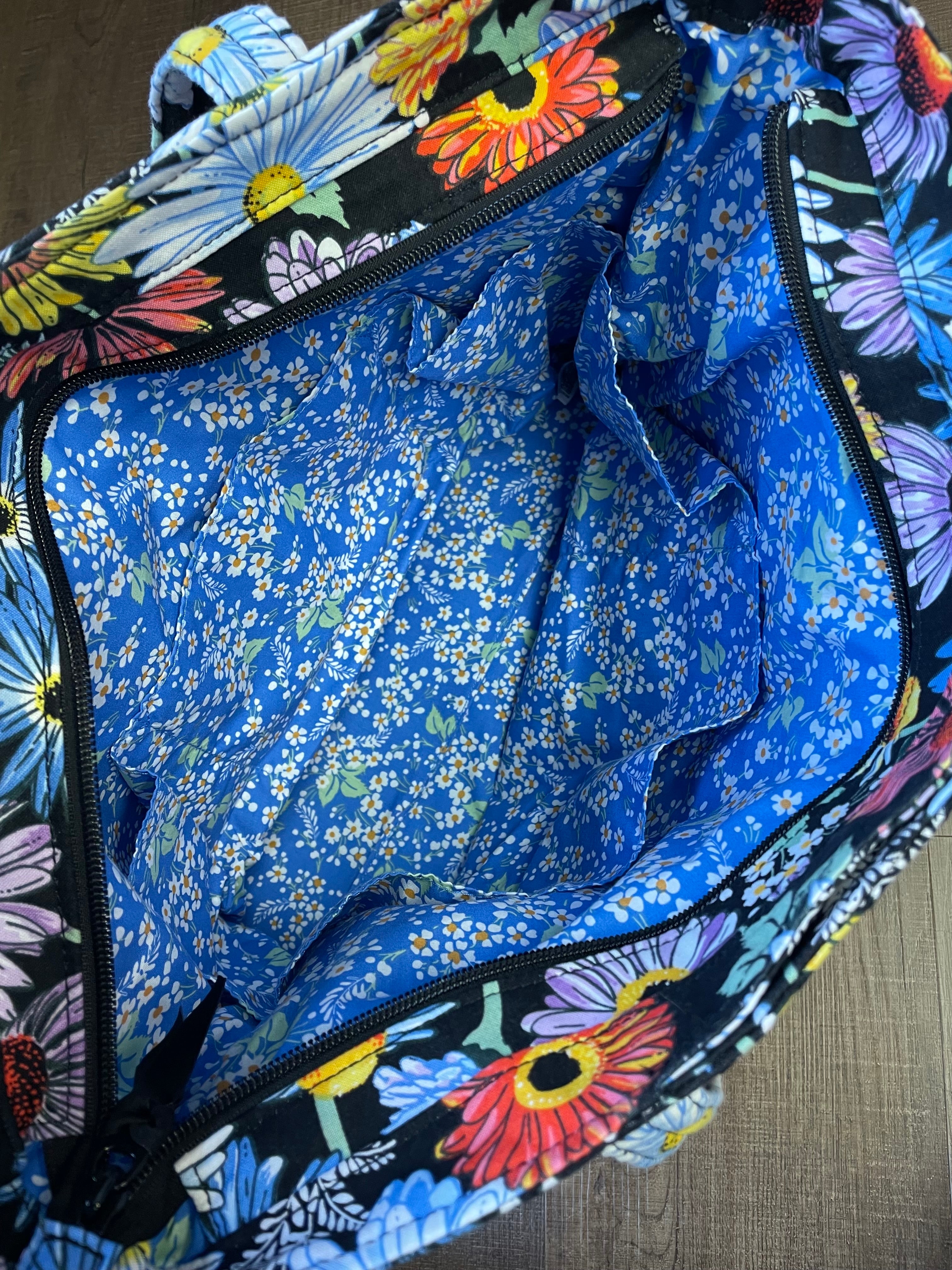 Vera Bradley Quilted Cotton Tote in Daisies Floral Pattern