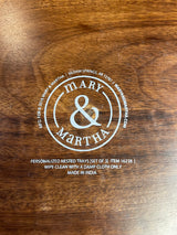 Mary & Martha 13" Wood Serving Tray