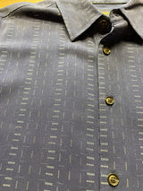 Toscano 100% Silk Men's Short Sleeved Button Down (L)