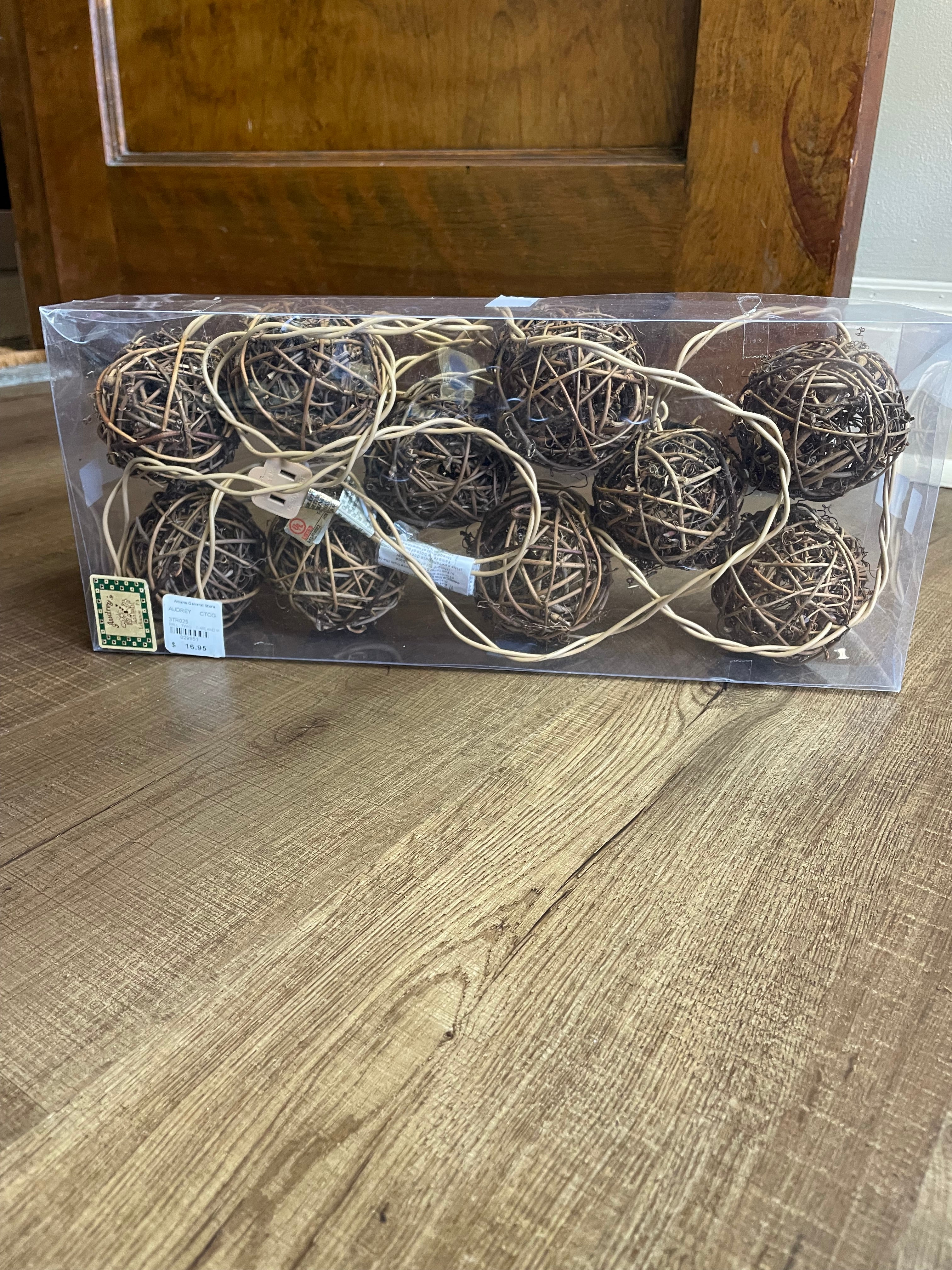 Rustic Twig Globe String Lights