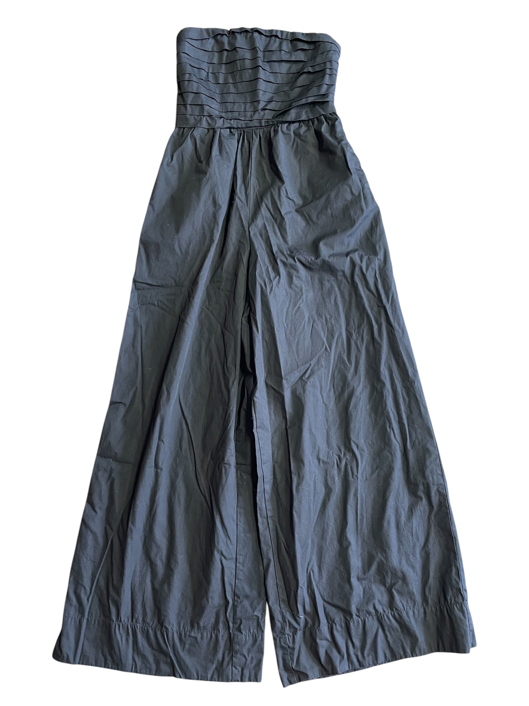 Band of the Free Los Angeles 100% Cotton Strapless Wide Leg Jumpsuit (M)