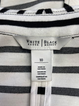 White House Black Market Pinstriped Knit Blazer (10) - BinxBerry Consignment