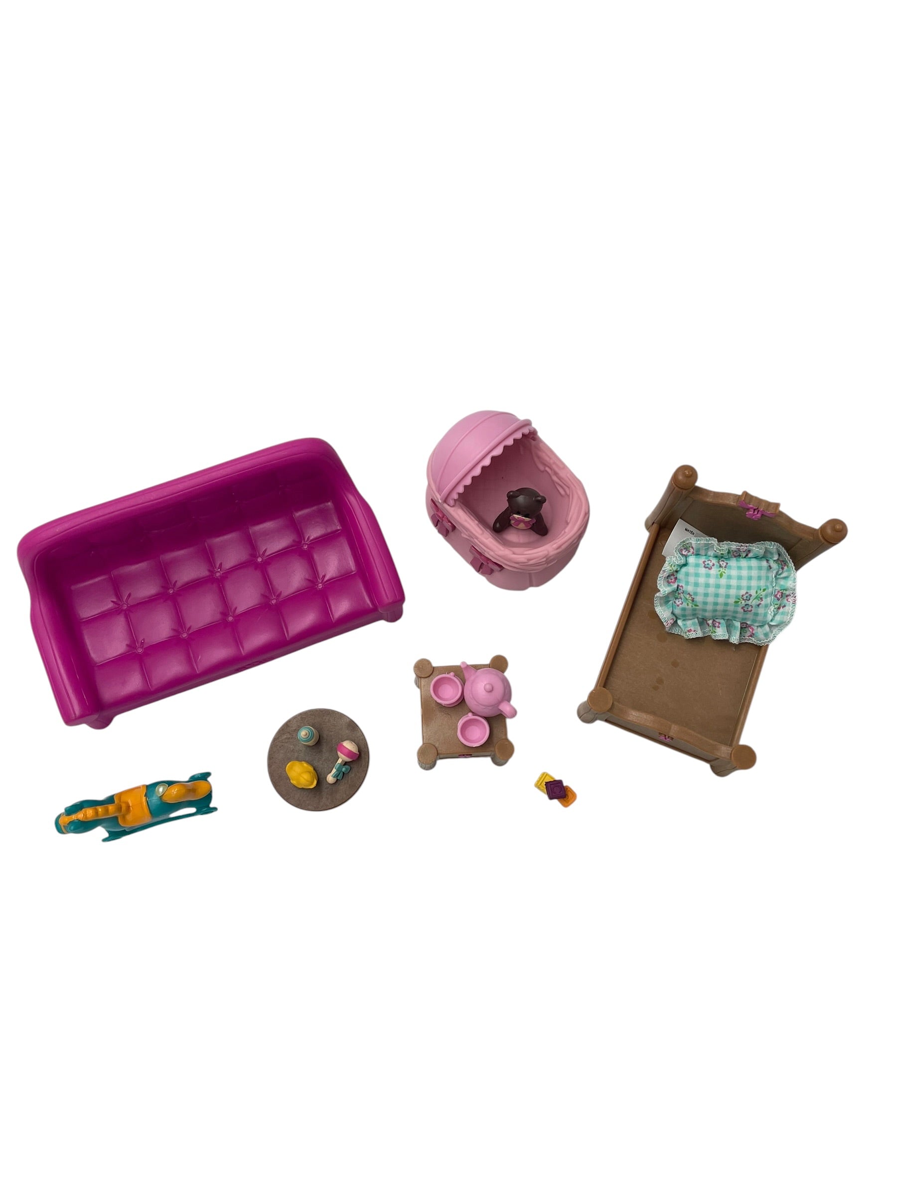 Li'l Woodzeez Dollhouse 20pc Furniture Set, Living Room & Nursery Play - BinxBerry Consignment