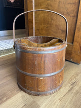 Vintage Basketville Putney Vermont Handled 14" Tall Bucket