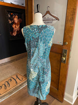 Connected Apparel Peacock Feather Shift Dress (12)