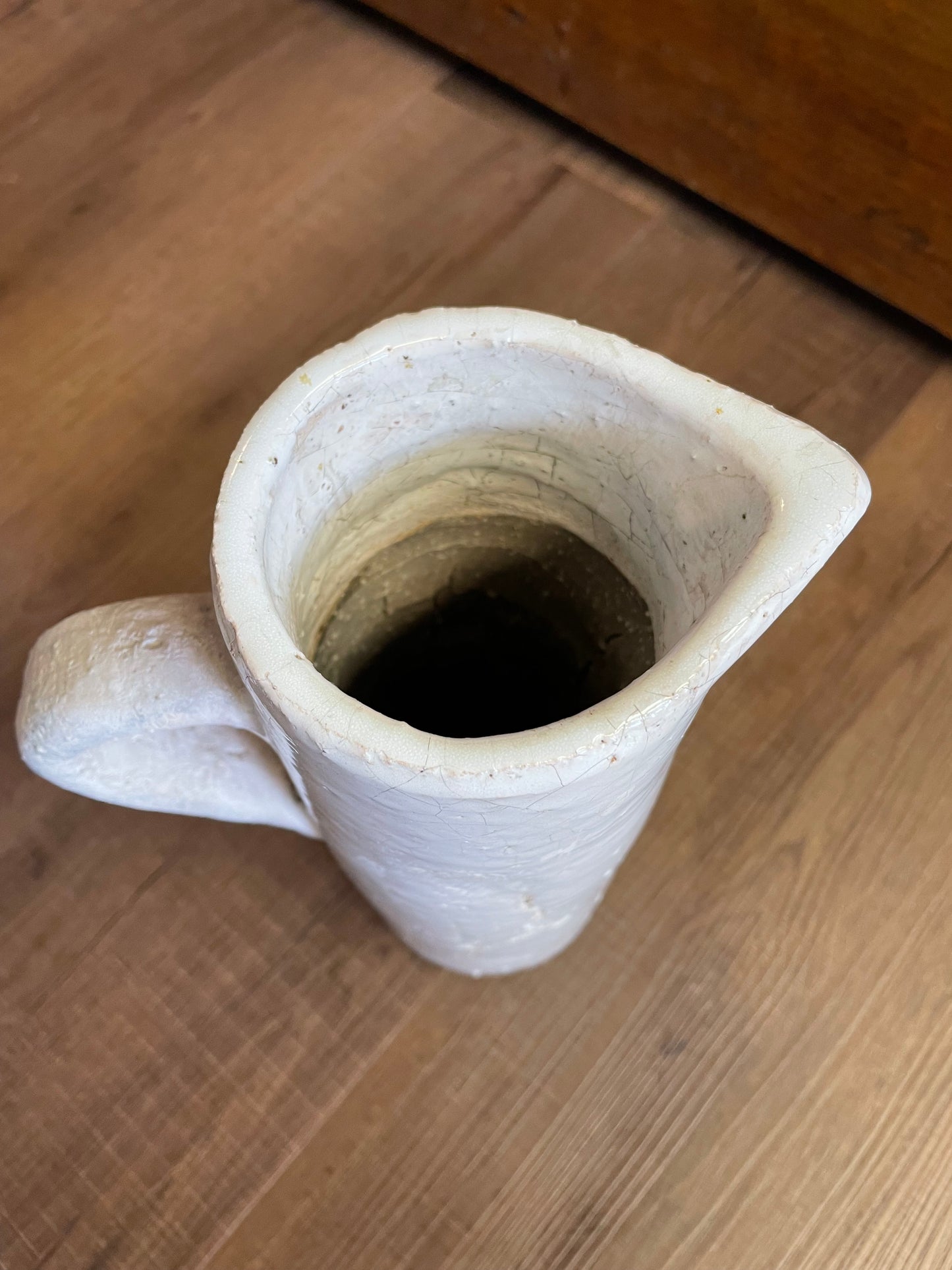 Painted & Glazed Clay Pitcher
