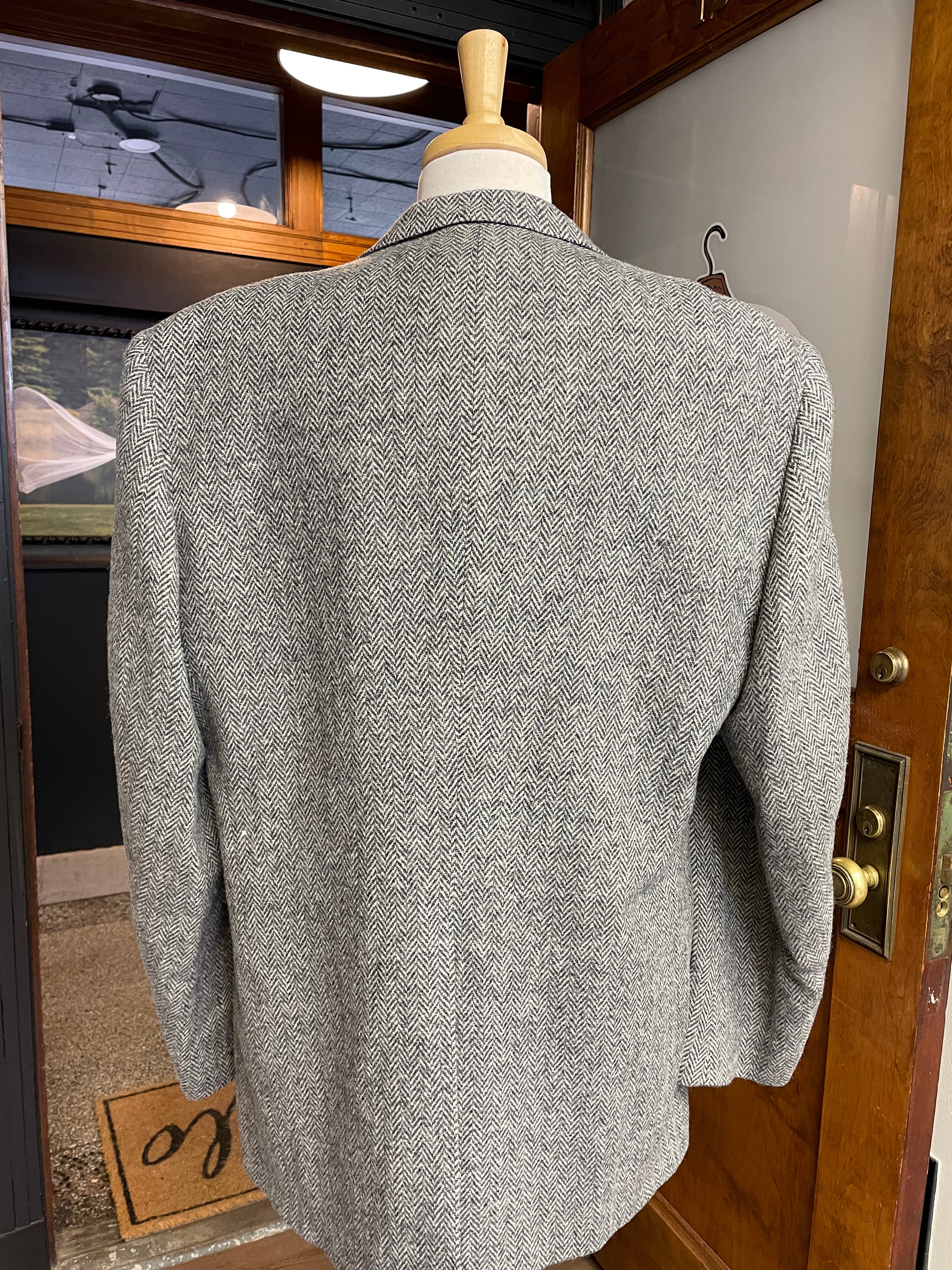 Allyn St George for Hagan's Men's Herringbone Suit Coat (46XL)