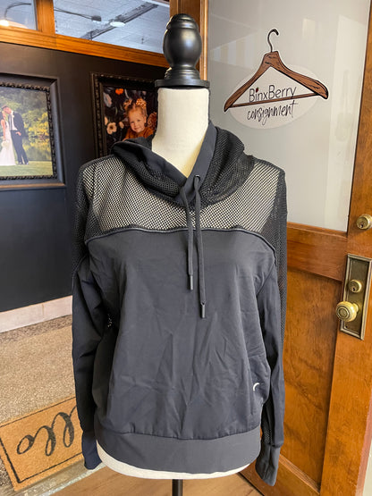 Zyia Cropped Mesh Hoodie (M)