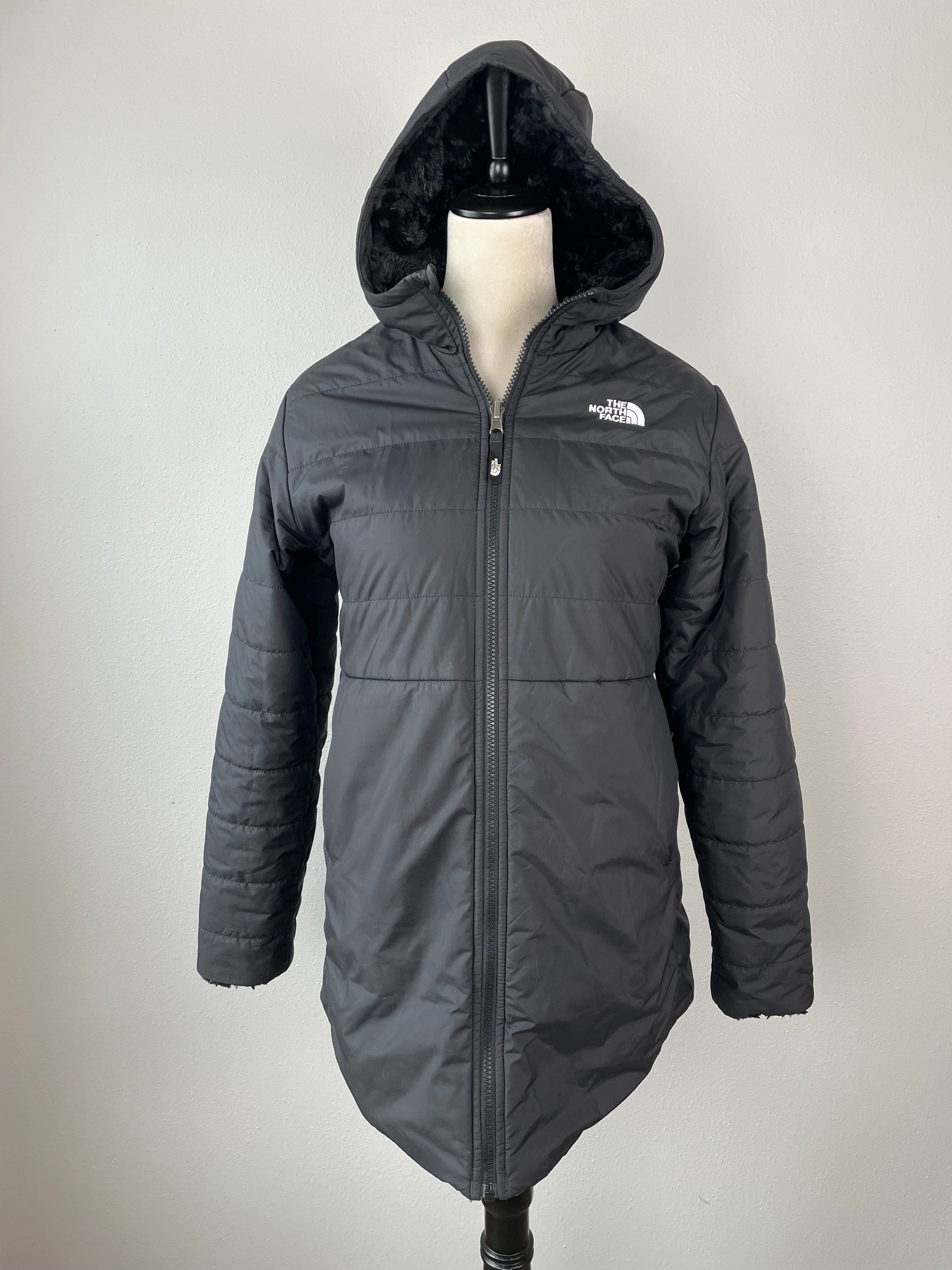 The North Face Black Mossbud Swirl Girl's Reversible Parka (XL) - BinxBerry Consignment