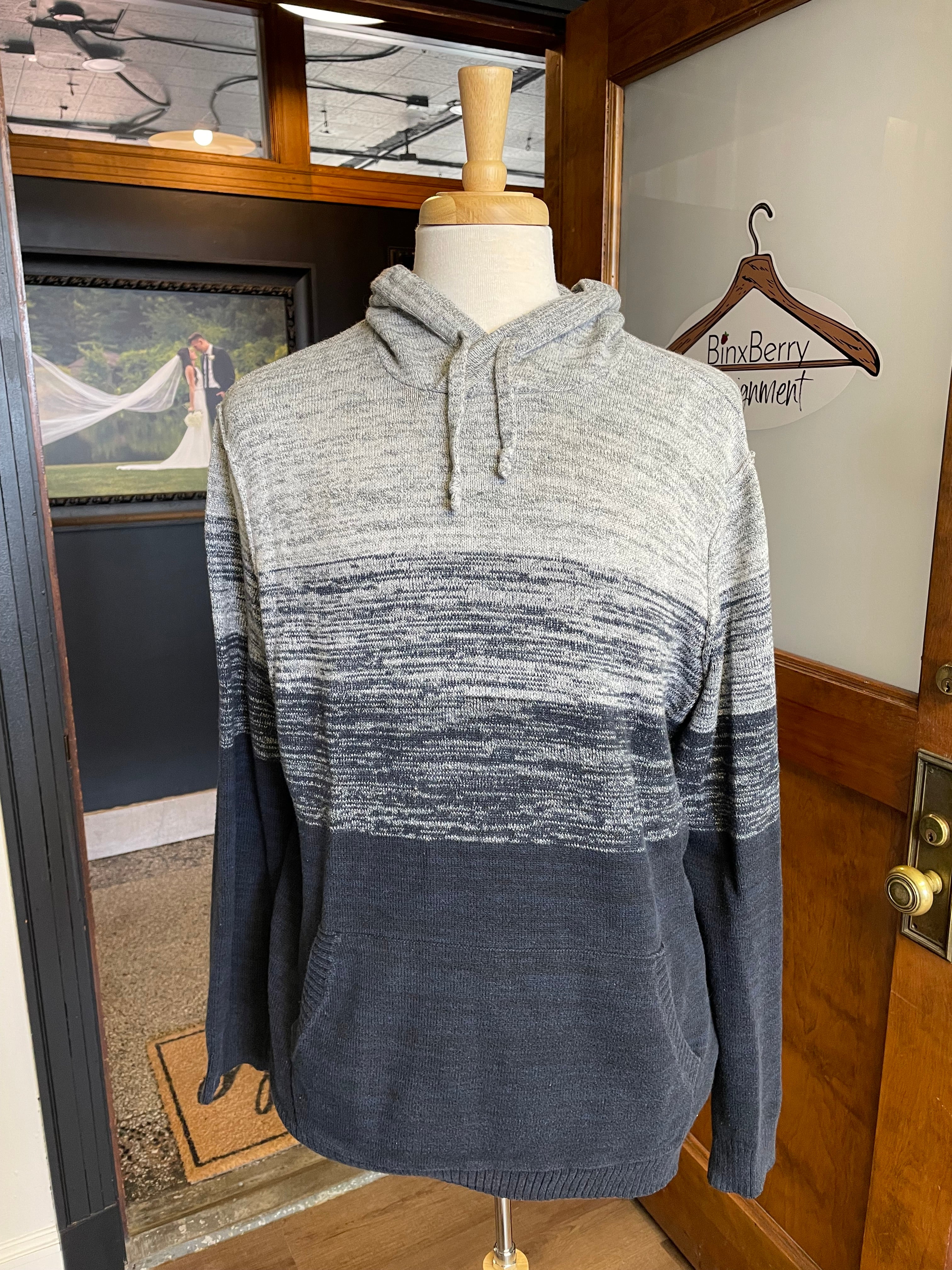 American Eagle Men's Wool Blend Sweater Hoodie (LT)