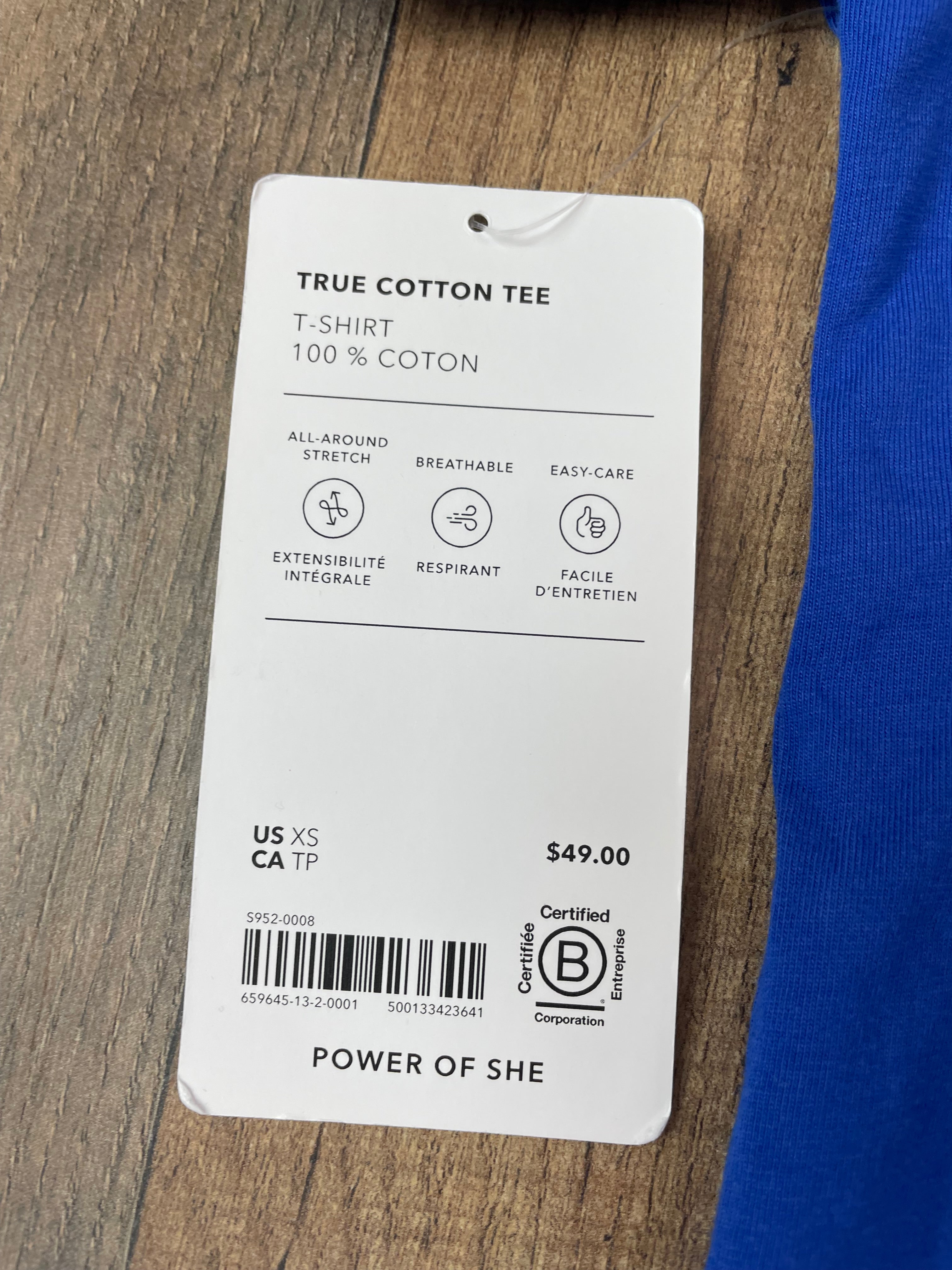 Athleta Women's NWT True Cotton Tee (XS)