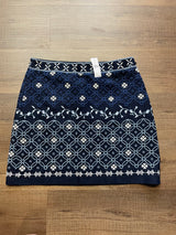 Loft NWT Navy Embroidered Skirt (10)