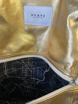 STATE Mini Kane Backpack in Gold