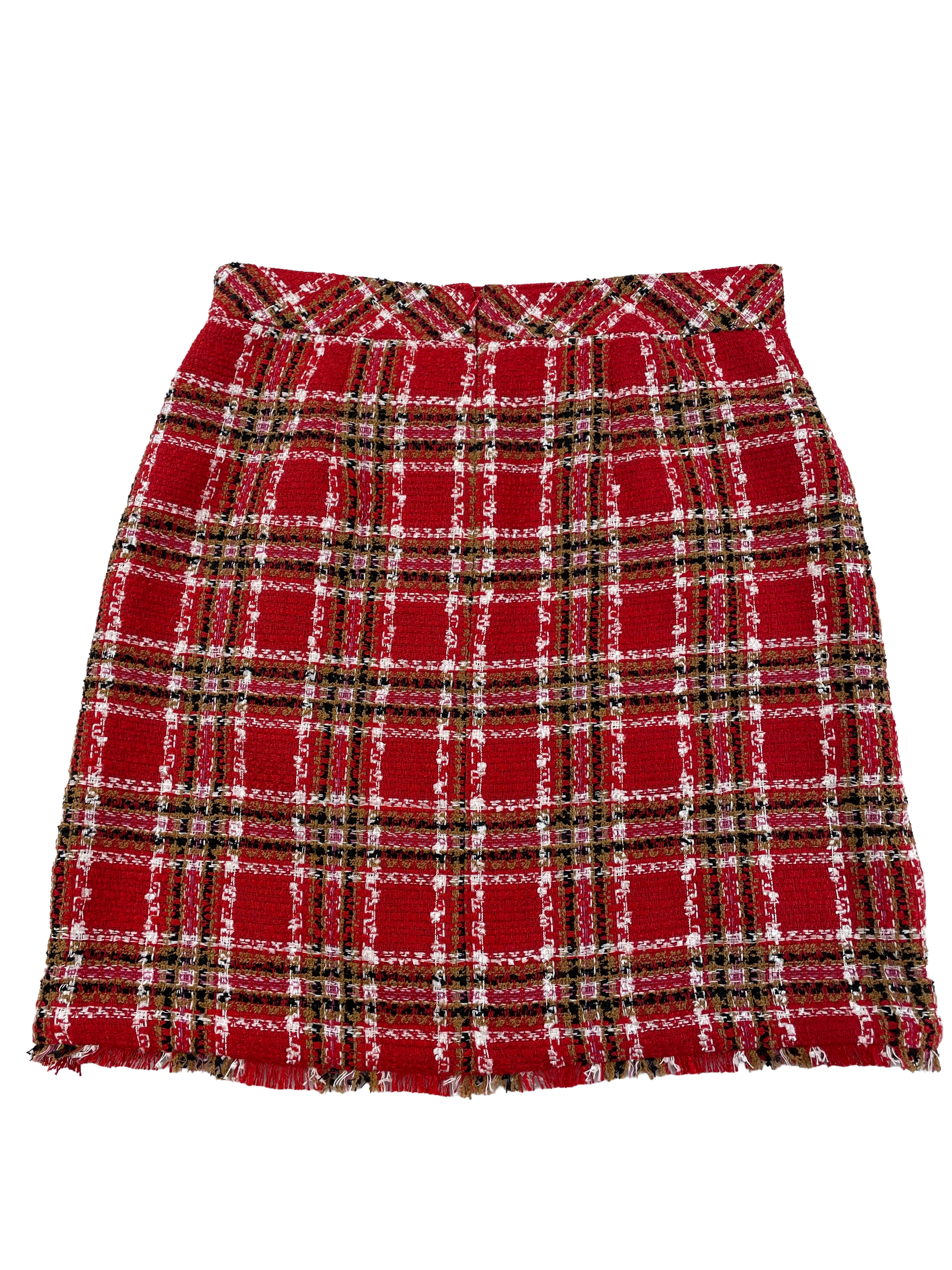 Ann Taylor NWT Plaid Tweed Skirt (6) - BinxBerry Consignment
