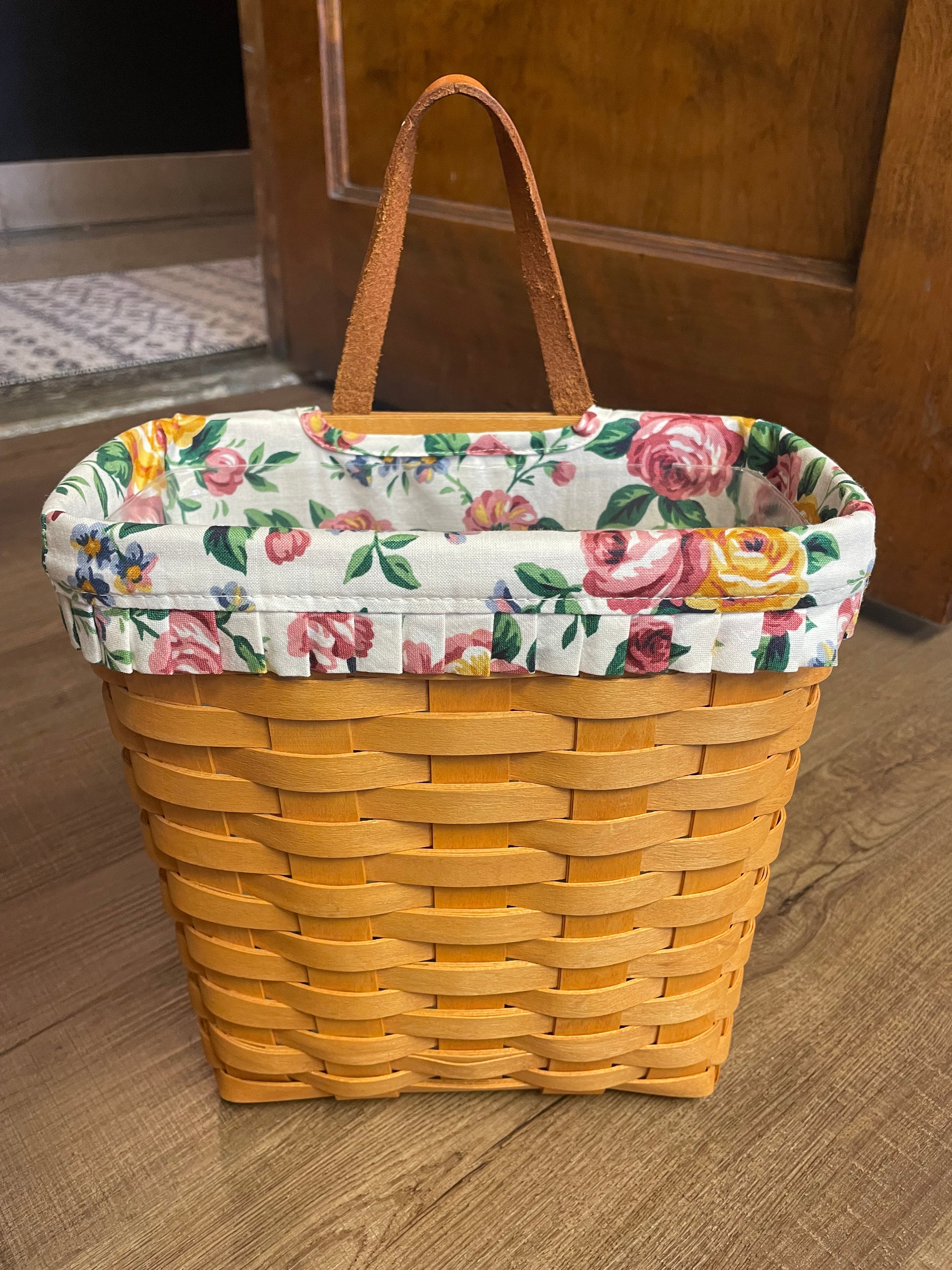 Longaberger Tall Key Basket, Liner & Protector