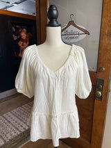 Lush Short Sleeved Peasant Top (M)
