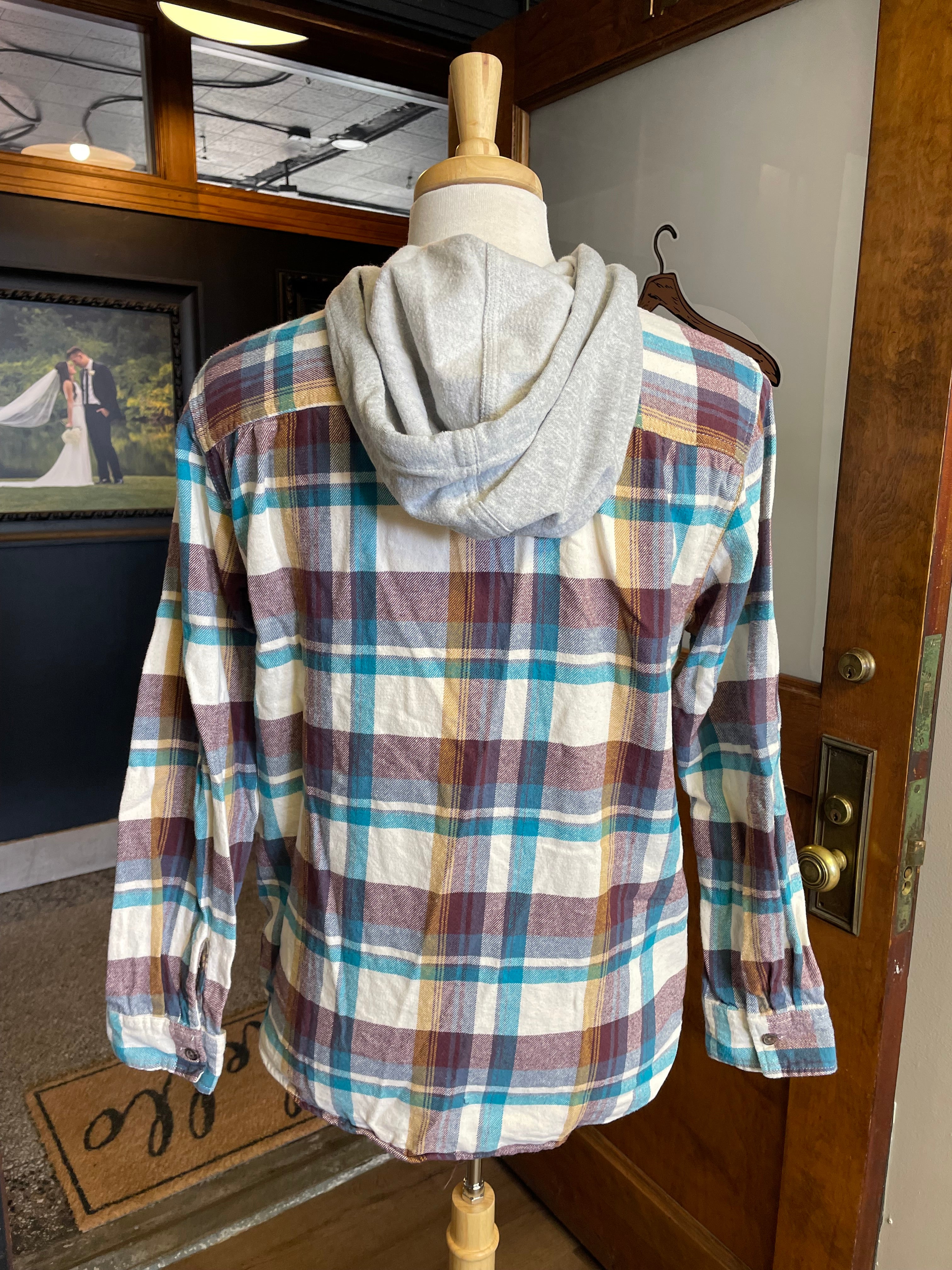 Pacsun Men's Hooded Flannel (L)