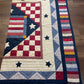 Vintage Patriotic Full/Queen Quilted 3pc Bedding Set