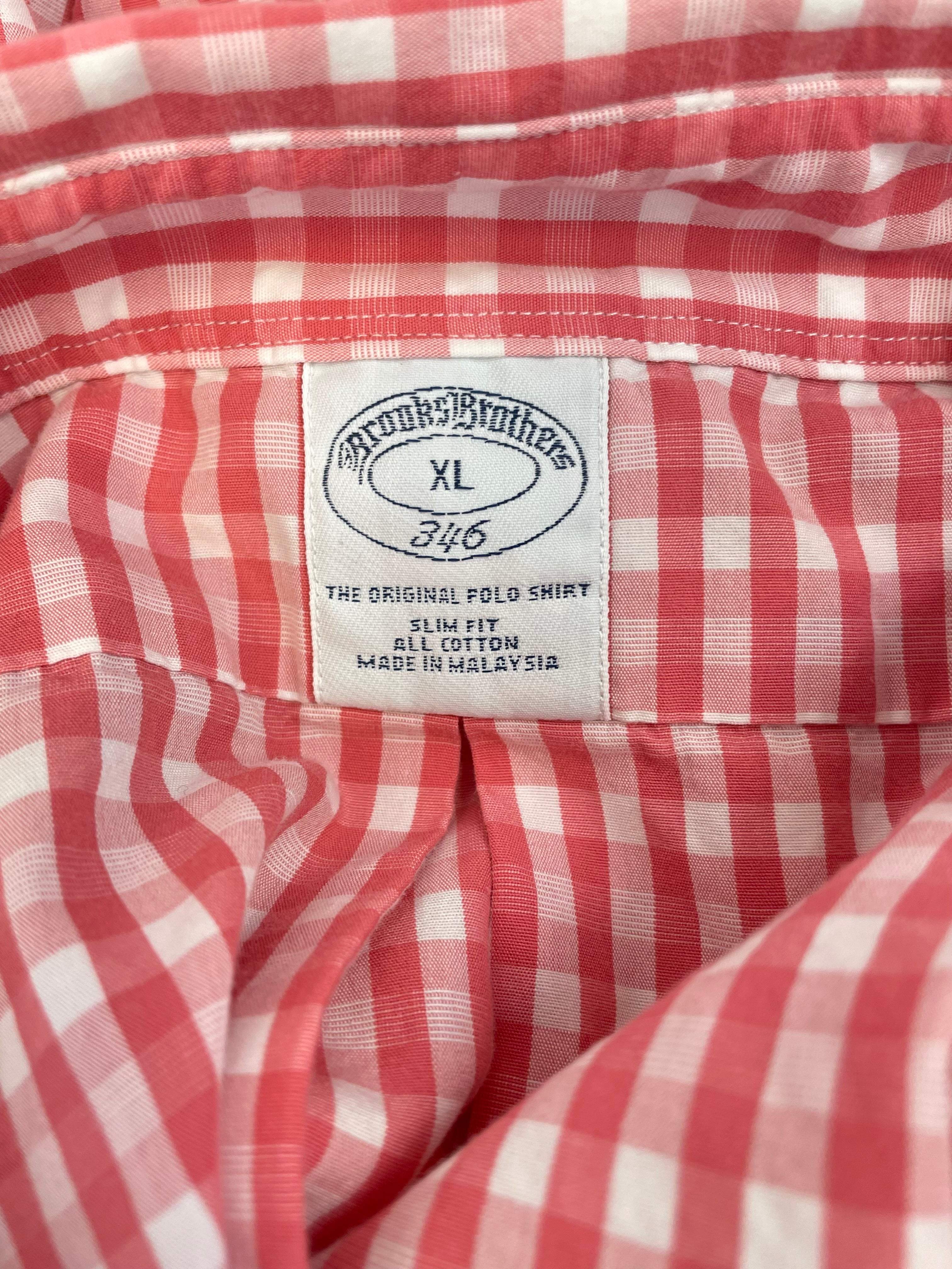 Brooks Brothers 346 Gingham Slim Button Down (XL)