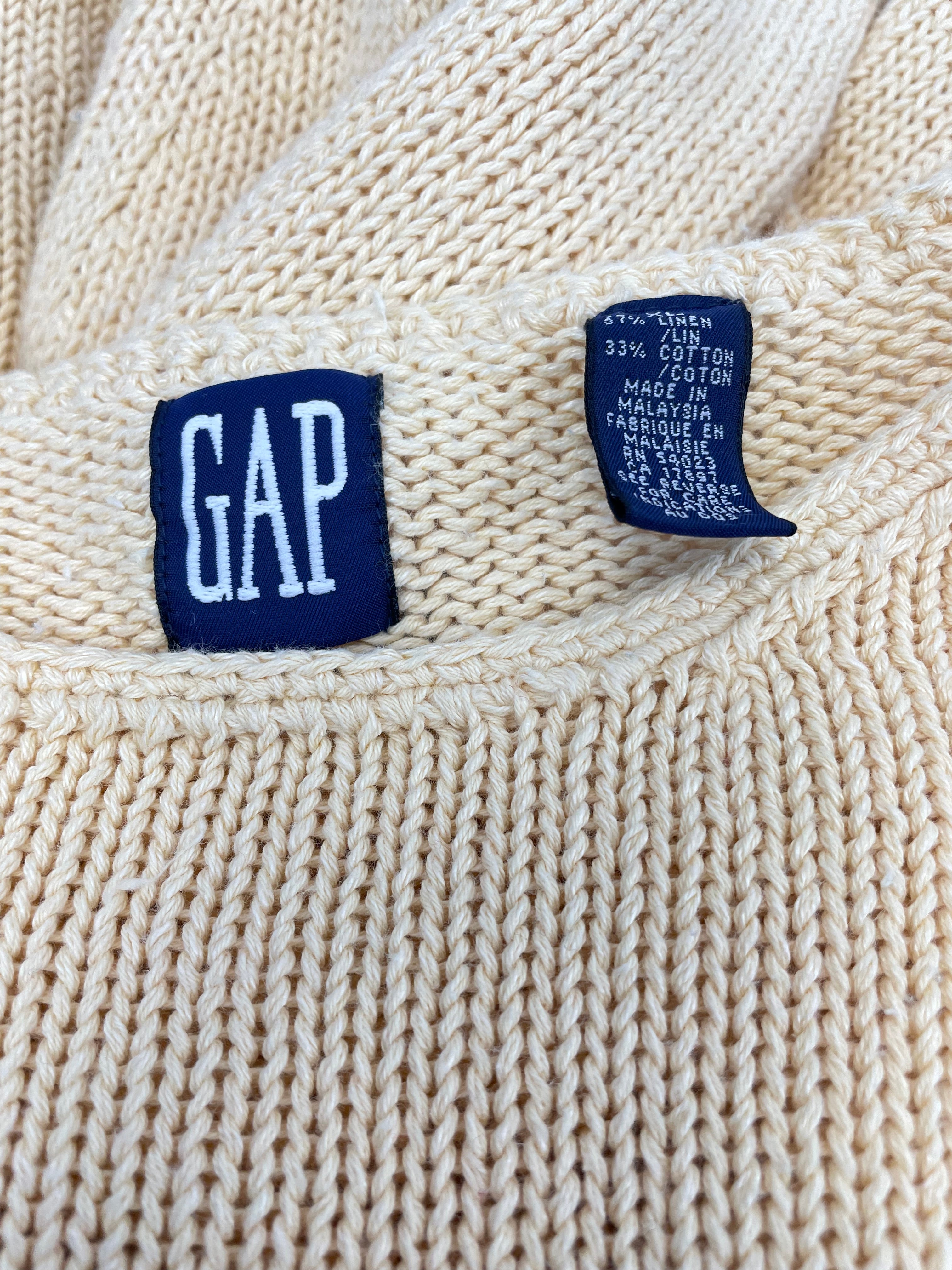 Vtg GAP Cotton/Linen Blend Women's Knit Sweater (XL) - BinxBerry Consignment