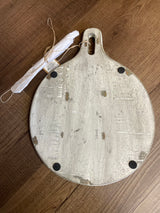 Mud Pie Flower Carved Wood Board Set
