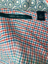 Perry Ellis Red & Blue Checkered Button Down (M)