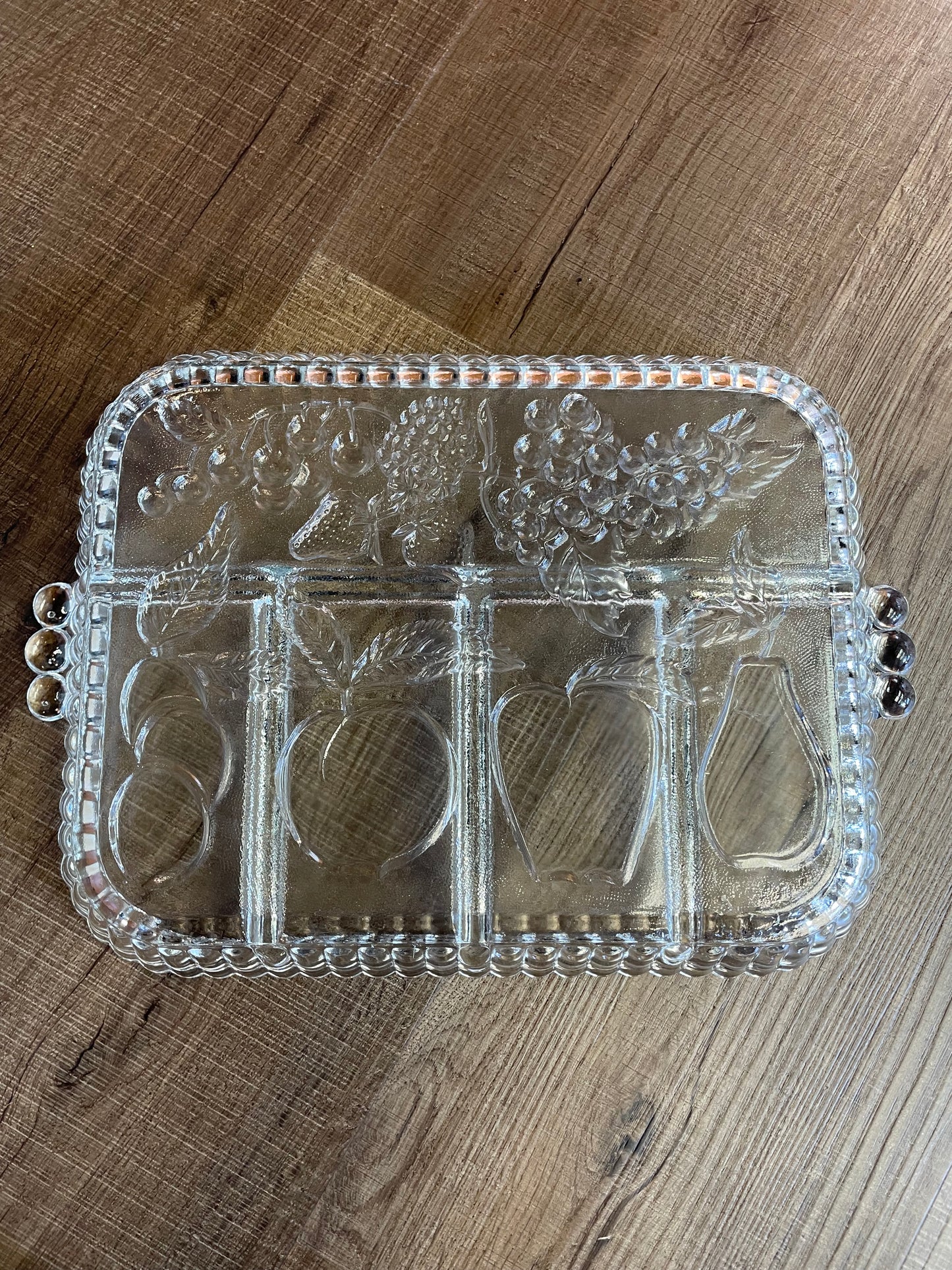 Vintage Indiana Glass Divided 5 Part Serving Dish