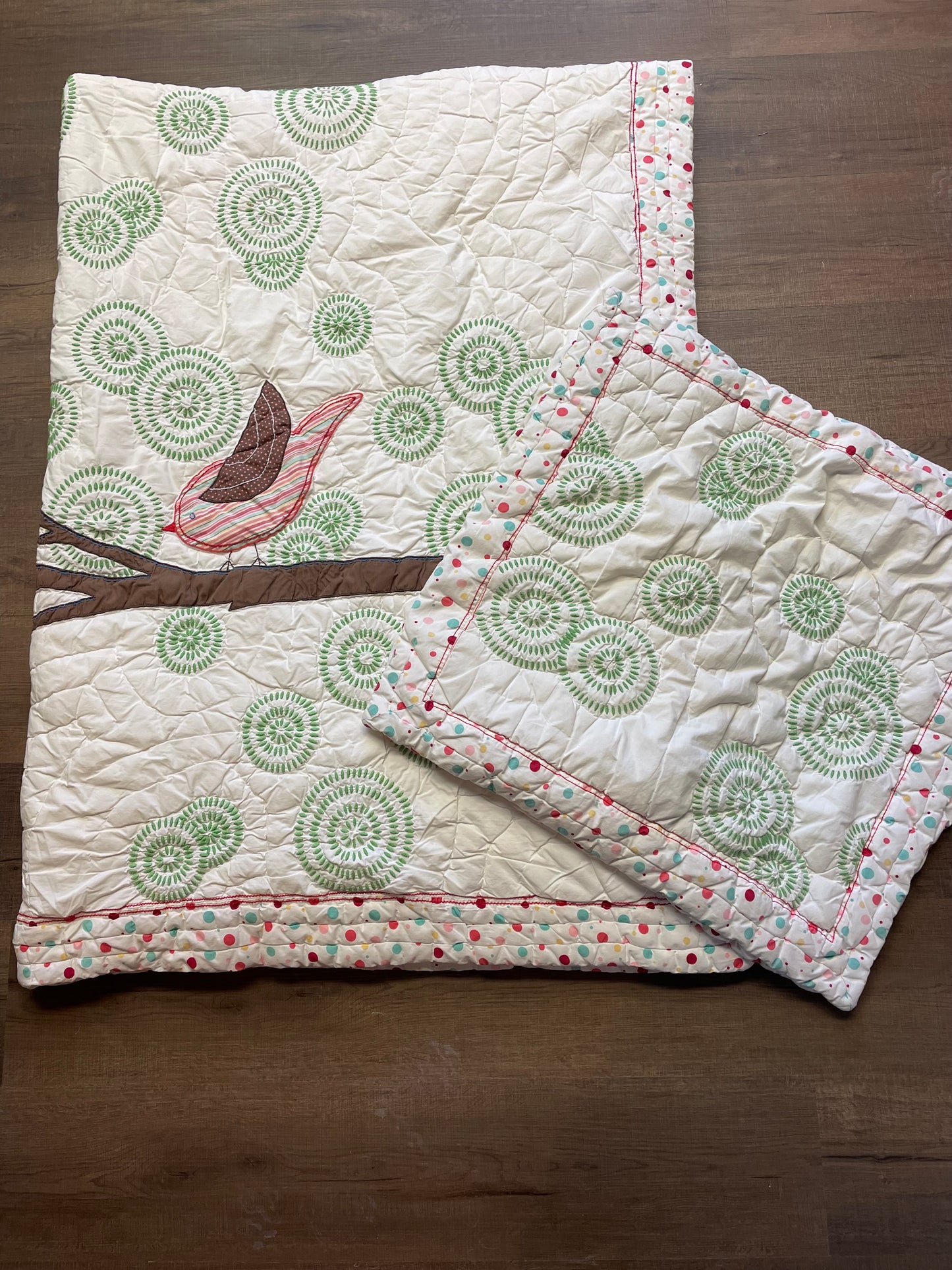 Twin Size Reversible Quilt Comforter & Euro Sham