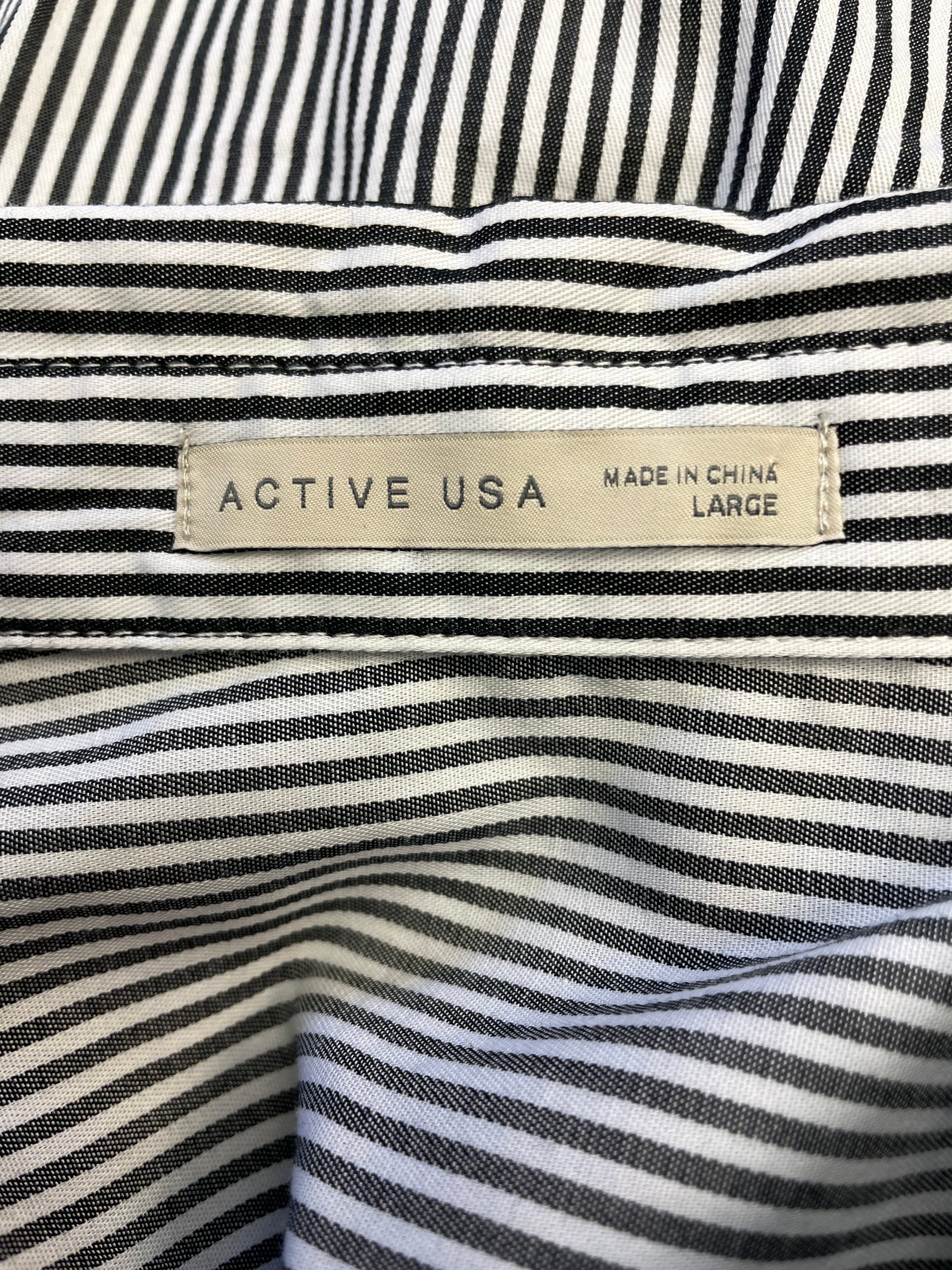 Active USA Women's Pinstripe Blouse (L)