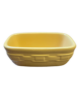Longaberger Pottery Woven Traditions Butternut Yellow Dash Bowl