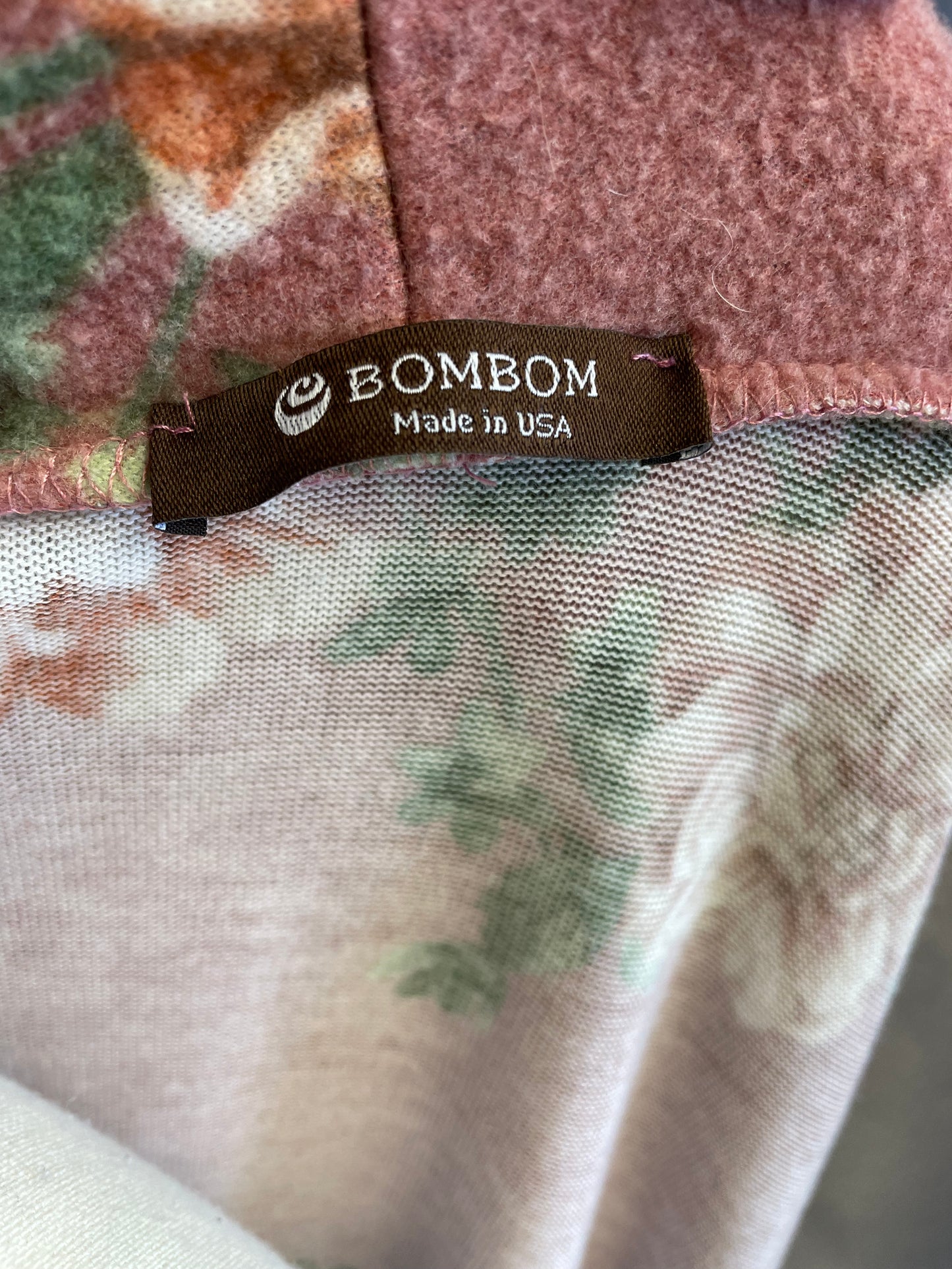 Bom Bom Floral Fleece Cardigan with Pockets (S)