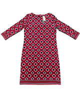 Talbots Petites NWT Red Geometric Print Shift Dress