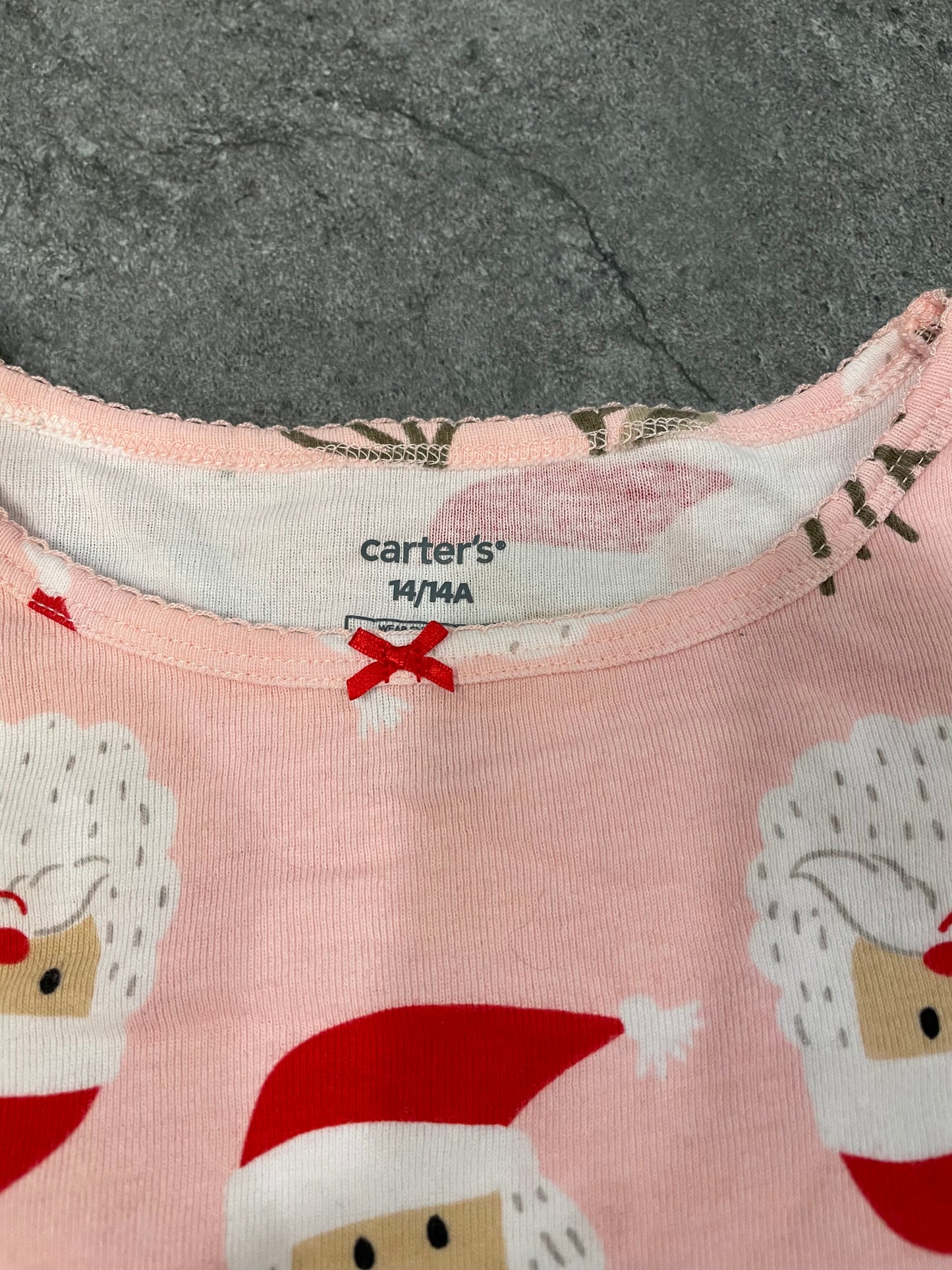 Carter's Pink Santa PJ Set (14)