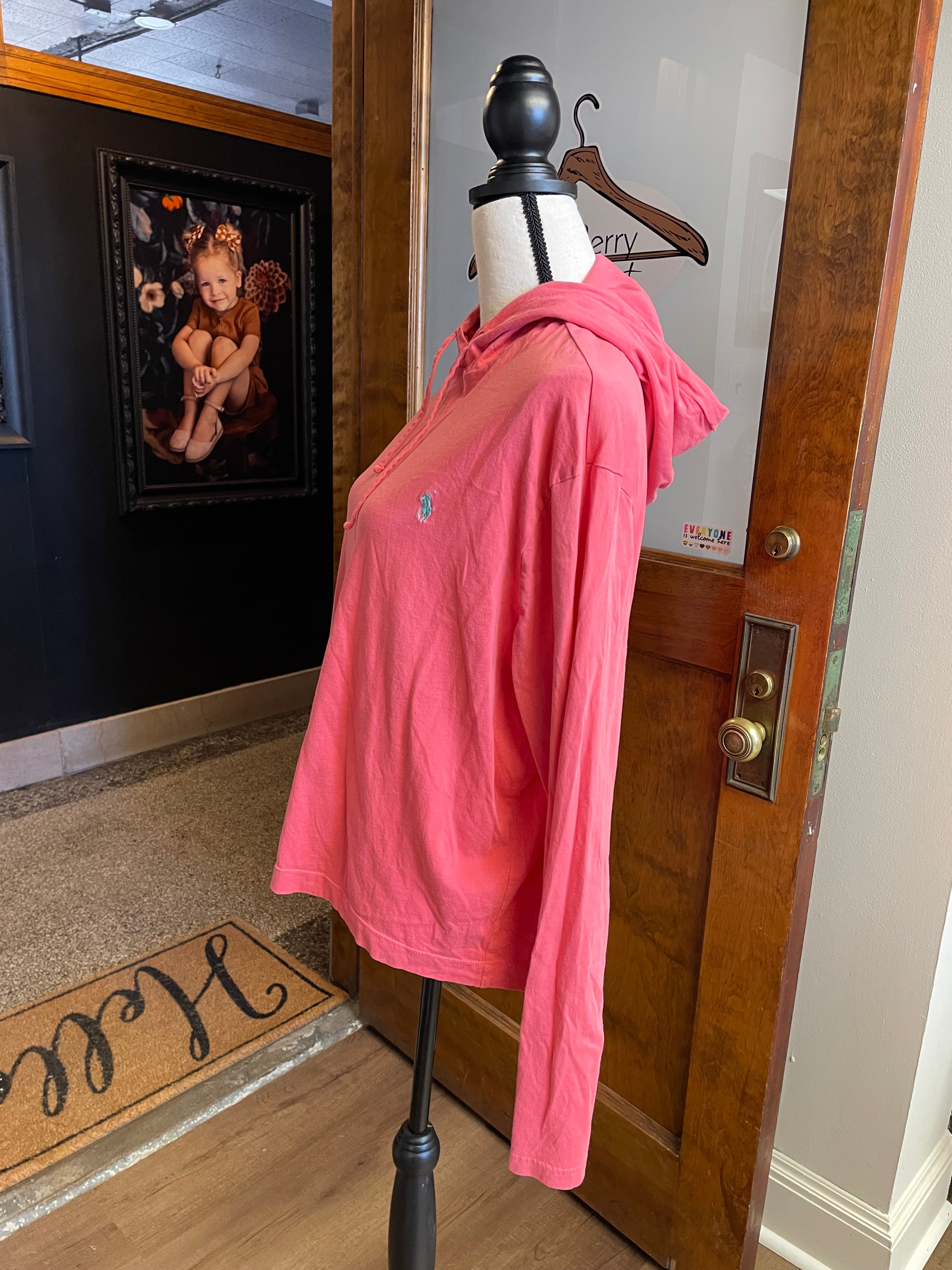 Polo Ralph Lauren Women's Hooded Long Sleeved Tee (L)